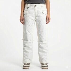 686 Women Ski Snowboard Pants Ace White Cargo Small